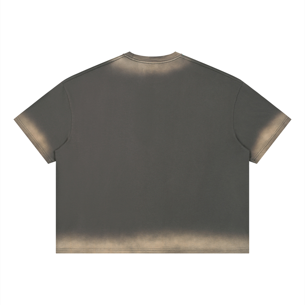 PESCHOCHO Unisex Boxy Sunfade Vintage Wash T-Shirt