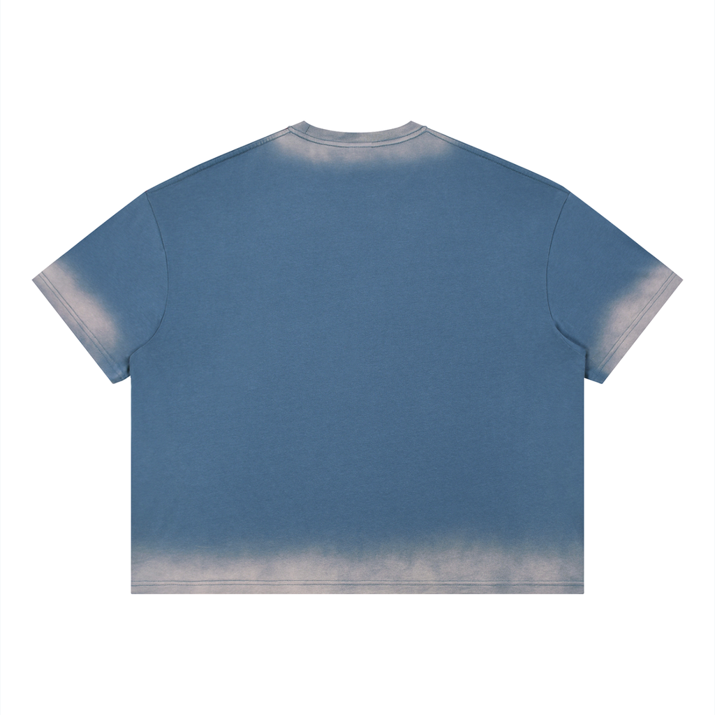 PESCHOCHO Unisex Boxy Sunfade Vintage Wash T-Shirt