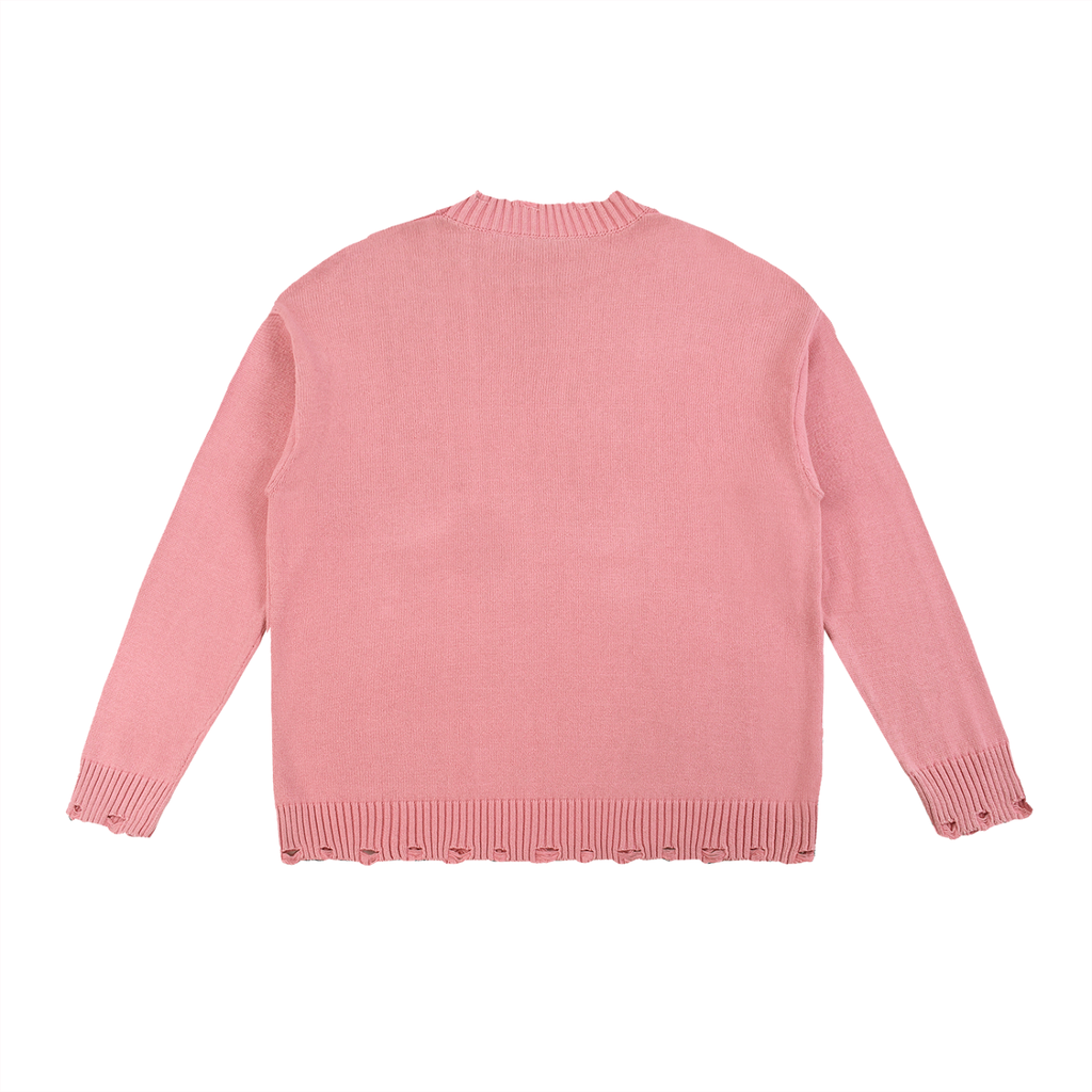 PESCHOCHO Vintage Washed Hand-Frayed Sweater