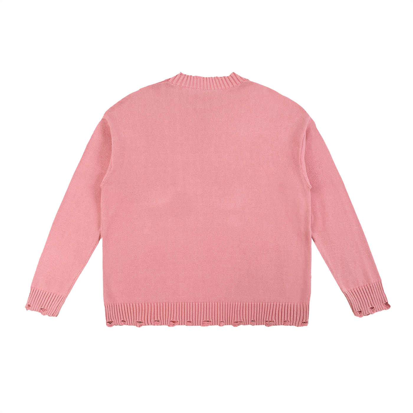 PESCHOCHO Vintage Washed Hand-Frayed Sweater