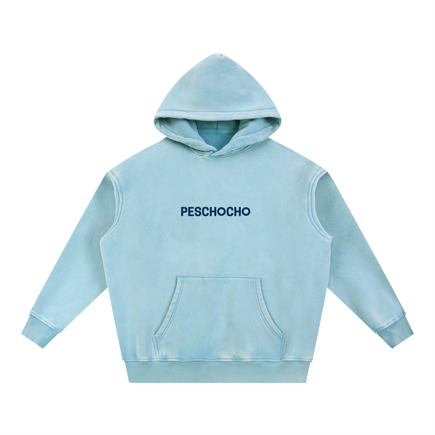 PESCHOCHO Snow Wash Fleece Oversize Hoodie