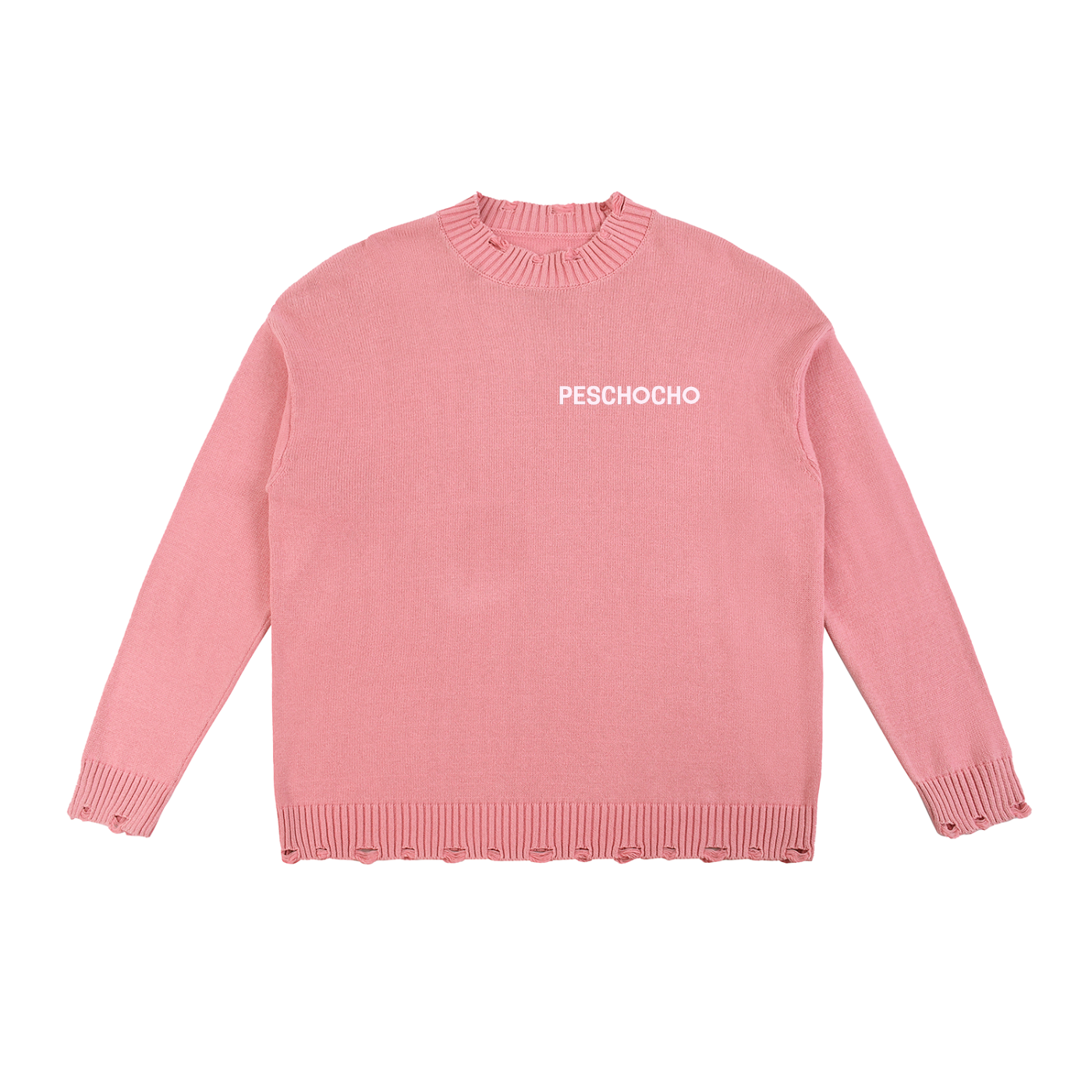 PESCHOCHO Vintage Washed Hand-Frayed Sweater