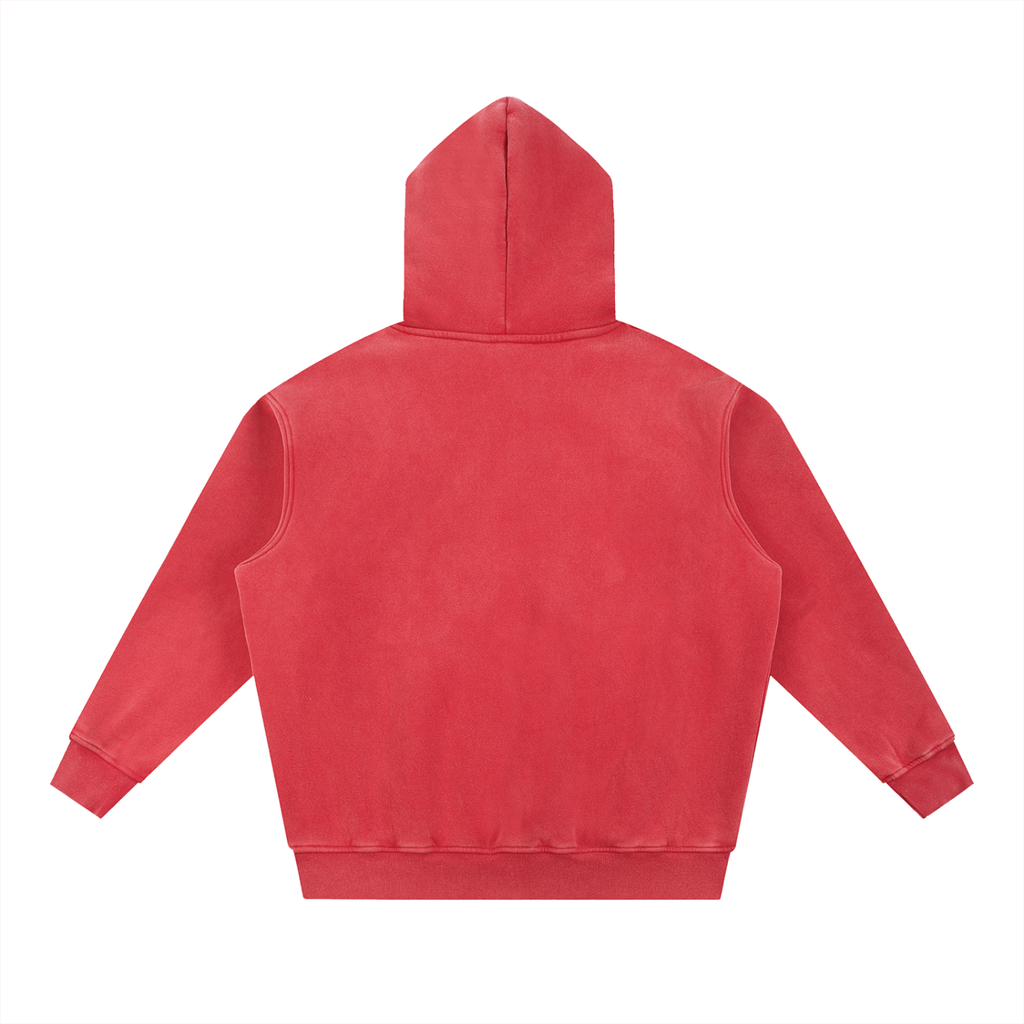 PESCHOCHO Snow Wash Fleece Oversize Hoodie