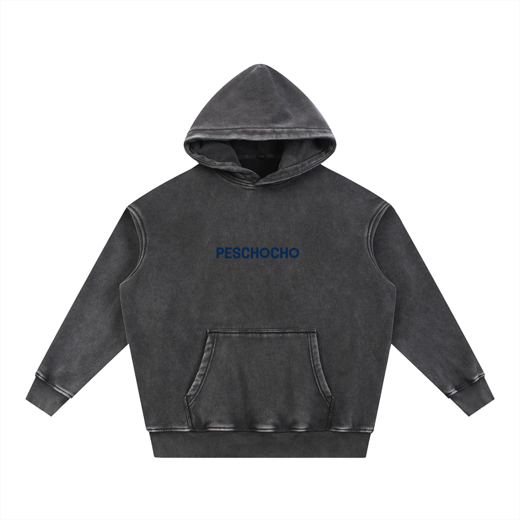 PESCHOCHO Snow Wash Fleece Oversize Hoodie
