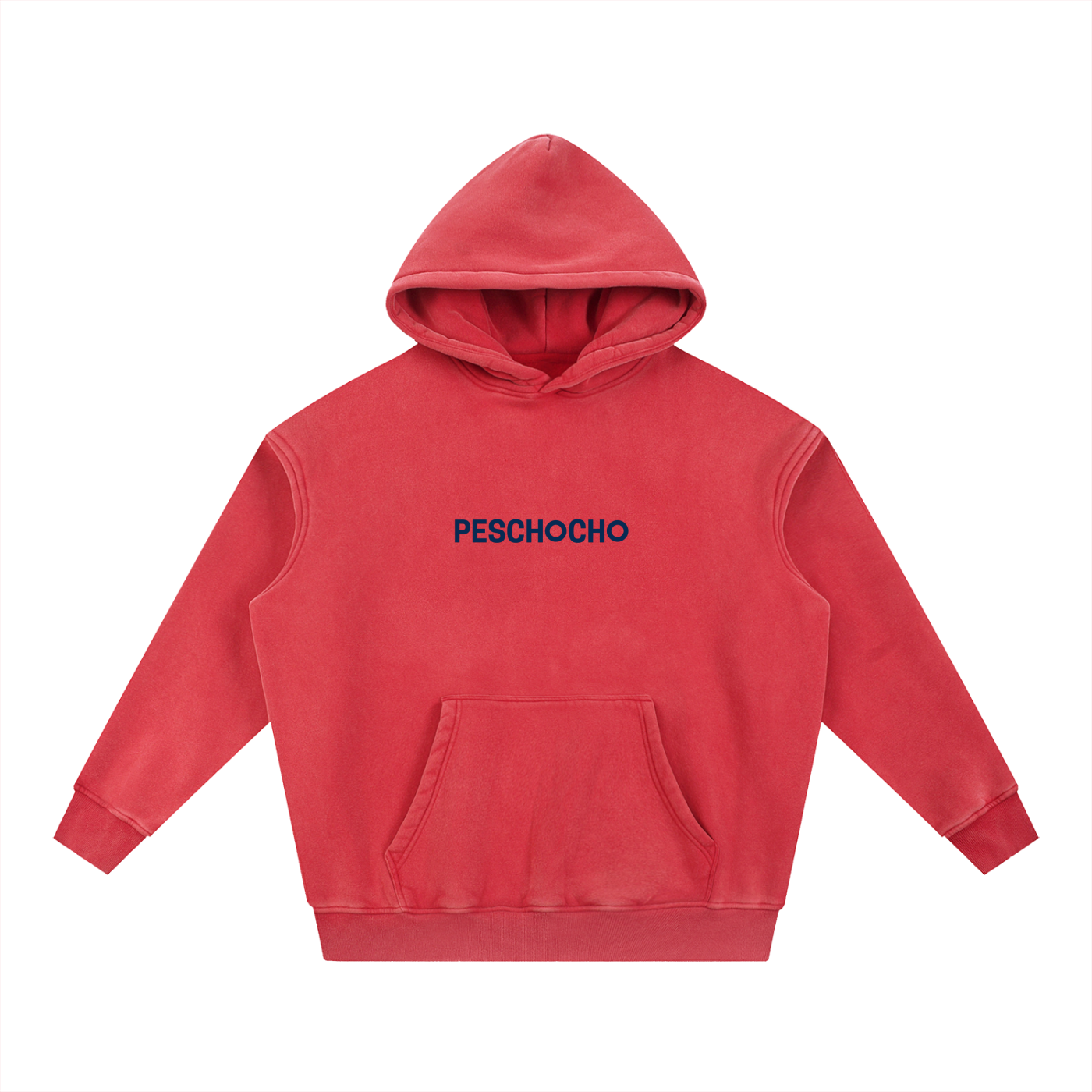 PESCHOCHO Snow Wash Fleece Oversize Hoodie