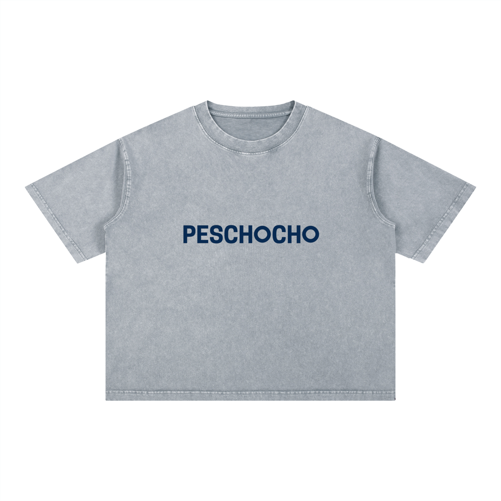 PESCHOCHO Mineral Wash Boxy Cotton T-Shirt