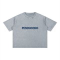 PESCHOCHO Mineral Wash Boxy Cotton T-Shirt