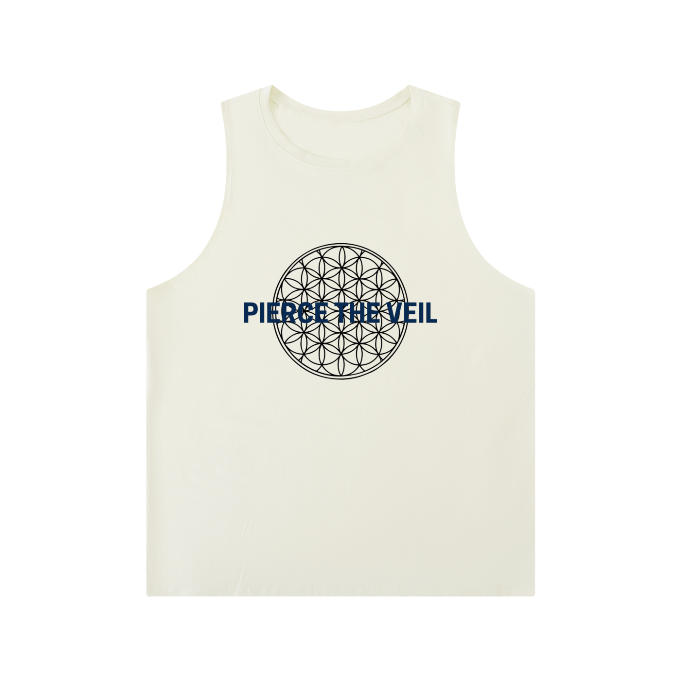 Men's Solid Color Crewneck Tank Top