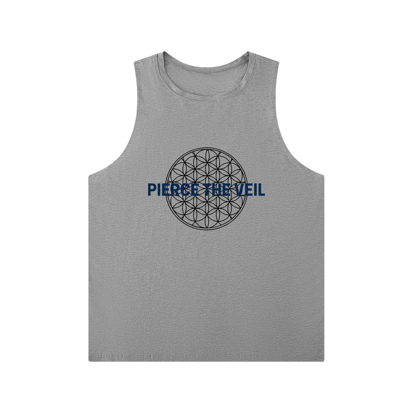Men's Solid Color Crewneck Tank Top