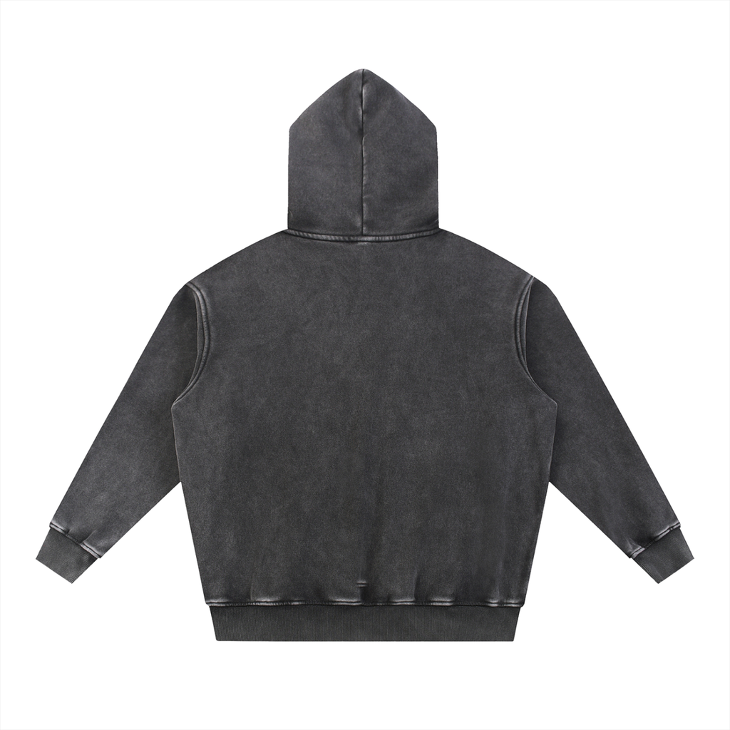 PESCHOCHO Snow Wash Fleece Oversize Hoodie