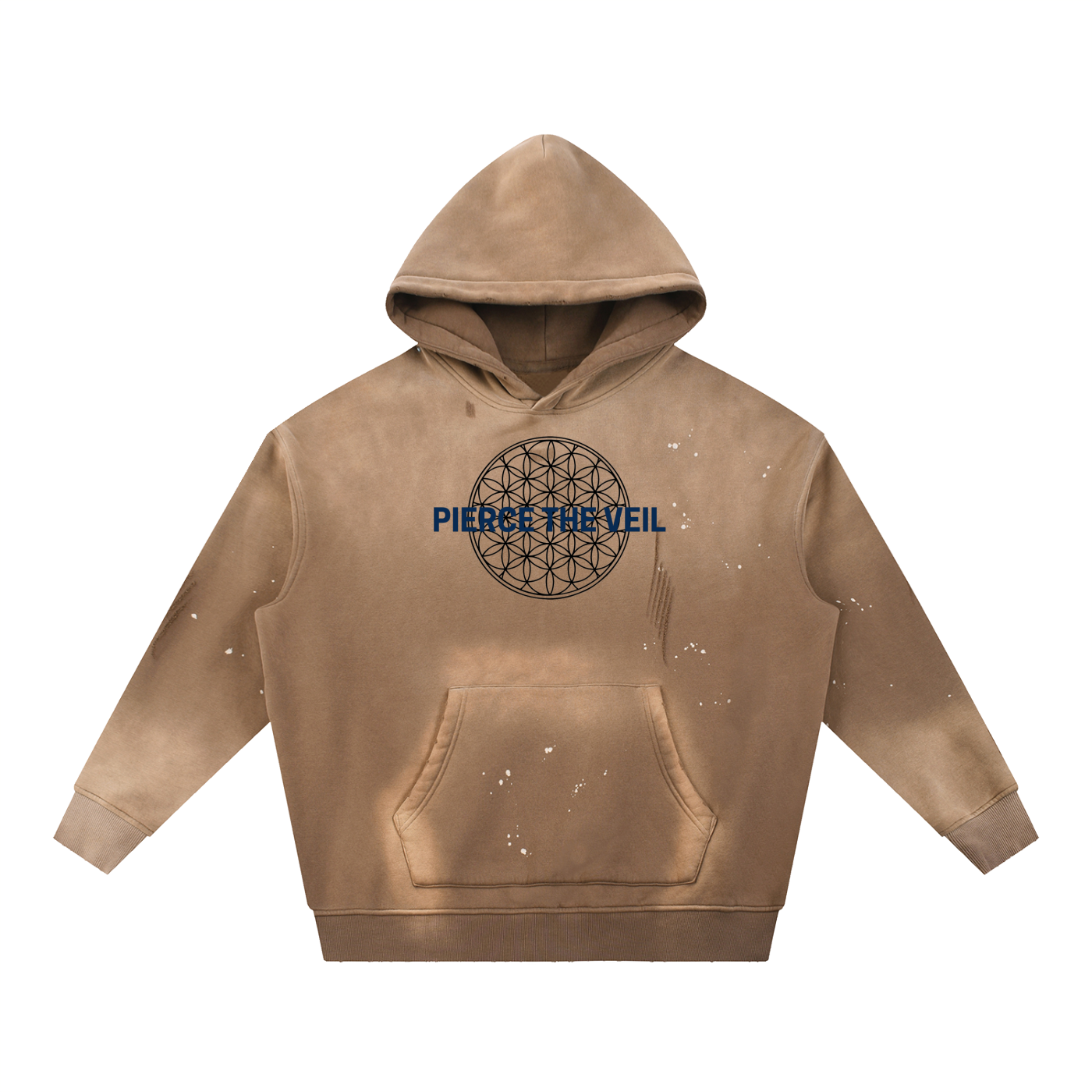 PIERCE THE VEIL Vintage Washed Frayed Fleece Hoodie