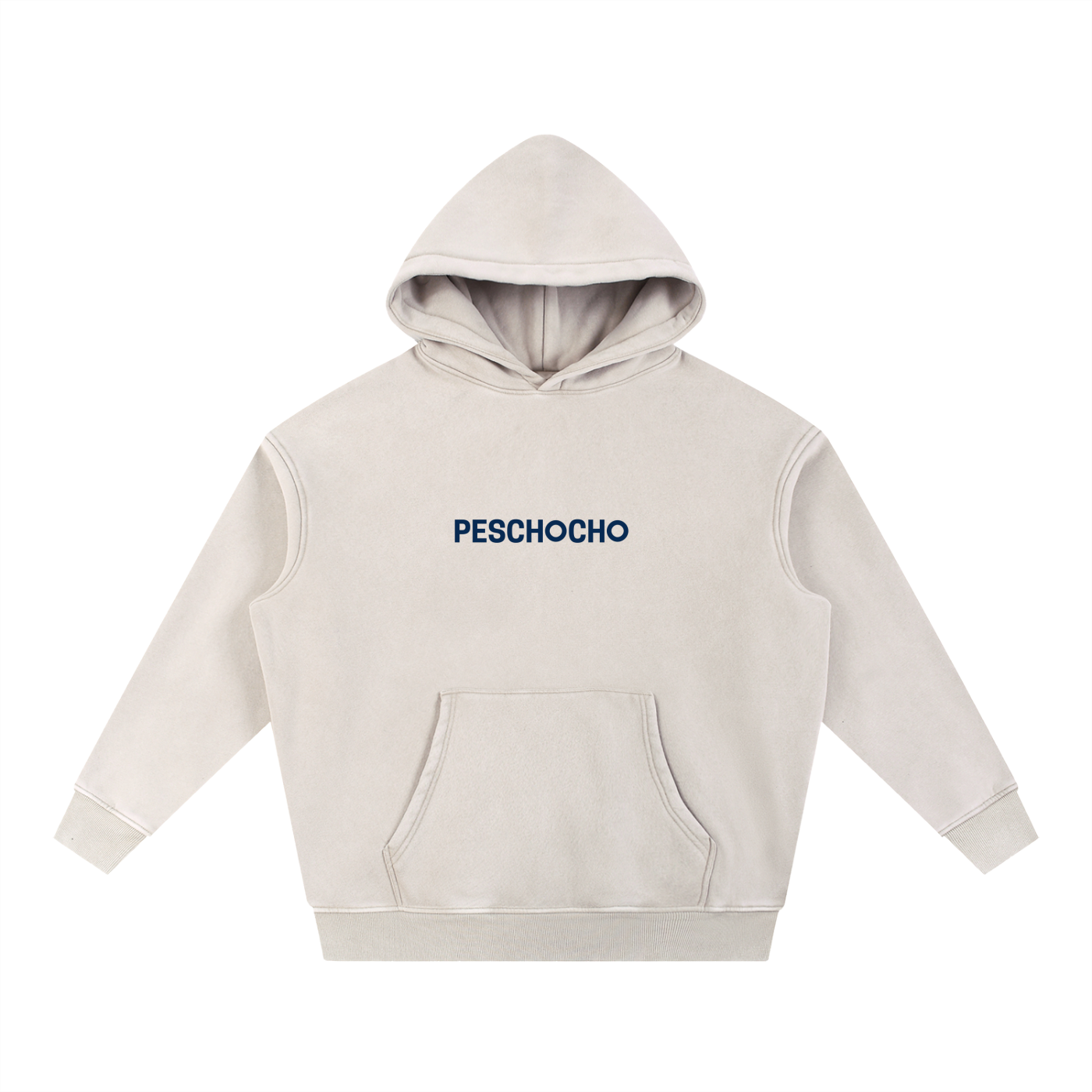 PESCHOCHO Snow Wash Fleece Oversize Hoodie